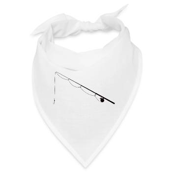 Angel Angelrute schwarz - Bandana - Weiß - Vorne