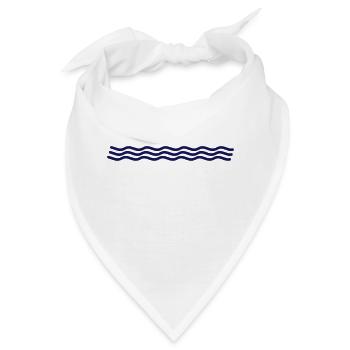 Wellenlinien Wellen Wellenlinie - Bandana - Weiß - Vorne