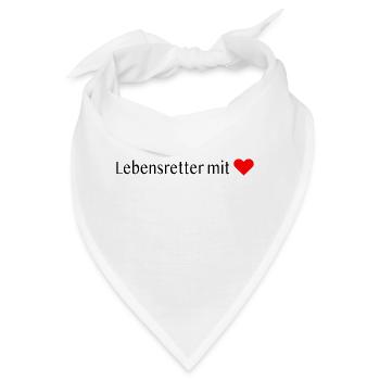 Lebensretter mit ❤️ - Bandana - Weiß - Vorne