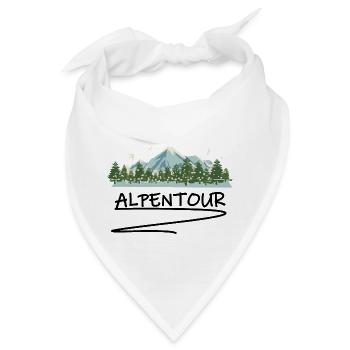 Wandern Alpen - Bandana - Weiß - Vorne