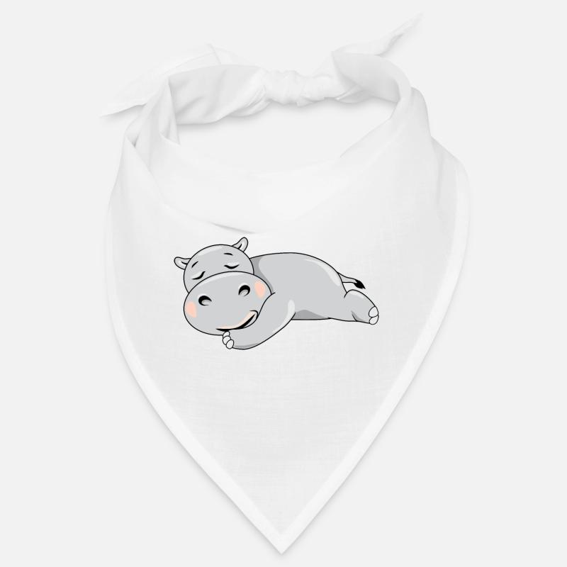 Nettes schlafendes Nilpferd Bandana