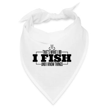 Angeln Fischen Angelhacken Fischerei Fisch - Bandana - Weiß - Vorne
