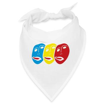 Ecce Homo gesichter, die ihre Zunge herausstrecken Sarkastischer Spott - Bandana - Weiß - Vorne