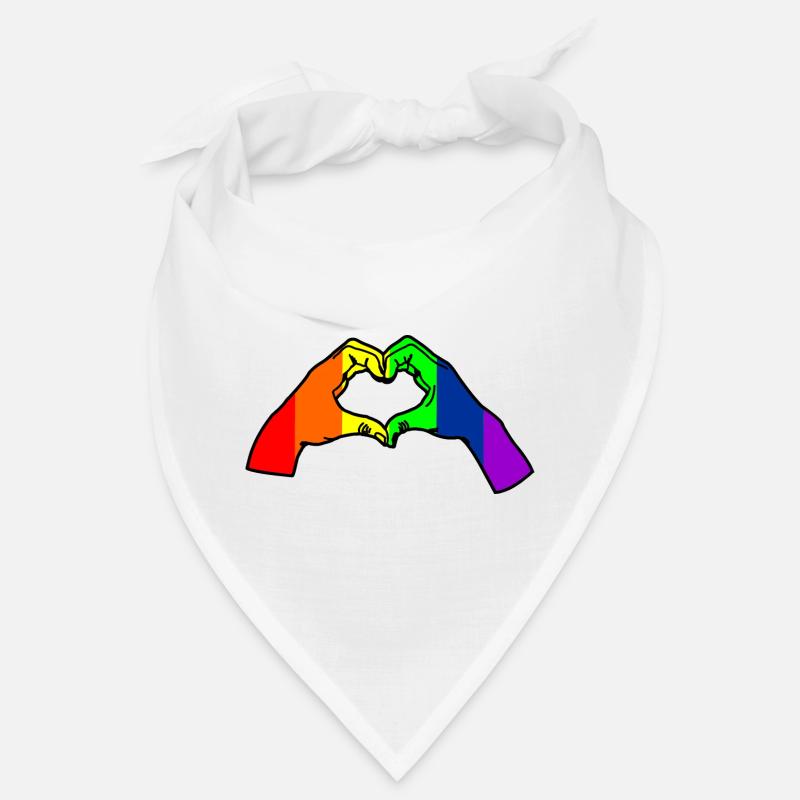 Amour de la main arc-en-ciel Bandana