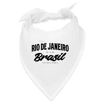 Rio de Janeiro Brazil Script Banner - Bandana - Weiß - Vorne