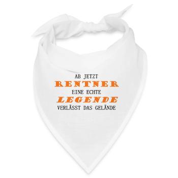 Rentner Legende - Bandana - Weiß - Vorne