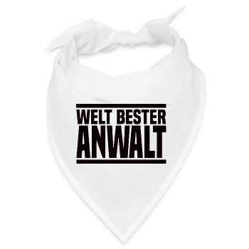 Welt Bester Anwalt - Bandana - Weiß - Vorne