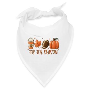 Herbstsaison Kaffee Kürbis Ball - Bandana - Weiß - Vorne