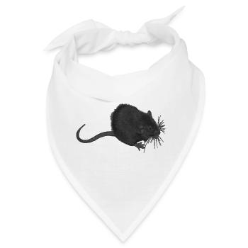 tierdesigns verschenken, ratte, süße Kleintiere - Bandana - Weiß - Vorne
