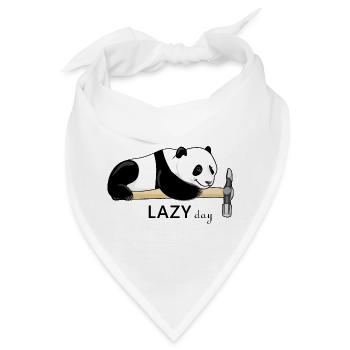 Fauler Panda. Fauler Tag - Bandana - Weiß - Vorne