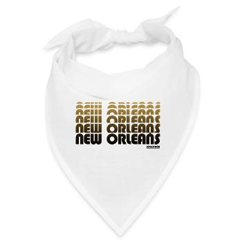 Goldenes Art Deco New Orleans Muster - Bandana - Weiß - Vorne