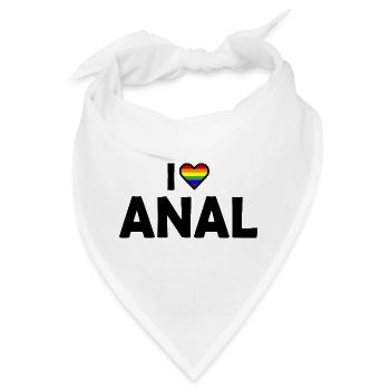 I love anal - Bandana - Weiß - Vorne