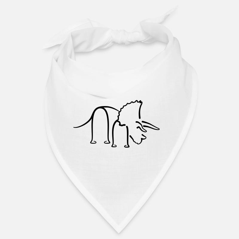 Dinosaure Triceratops Dino Line Graphique Bandana