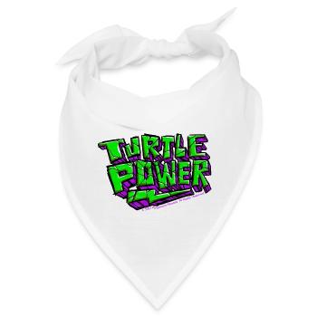 TMNT Mutant Mayhem Turtle Power Mit Blitz - Bandana - Weiß - Vorne