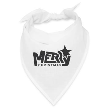 merry christmas Logo graffiti font Stern Schrift - Bandana - Weiß - Vorne