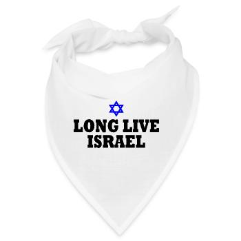 Long live israel - Bandana - Weiß - Vorne