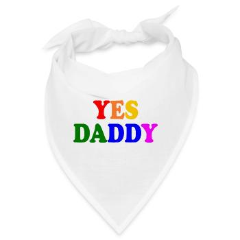 Yes daddy - Bandana - Weiß - Vorne