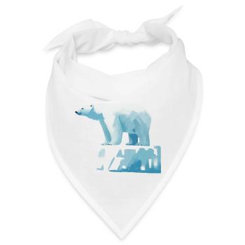 Eisbär auf Eisscholle - Bandana - Weiß - Vorne