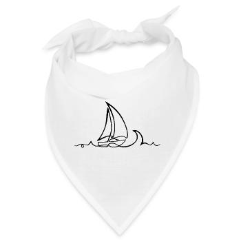 Skizze des Reisenden - Bandana - Weiß - Vorne