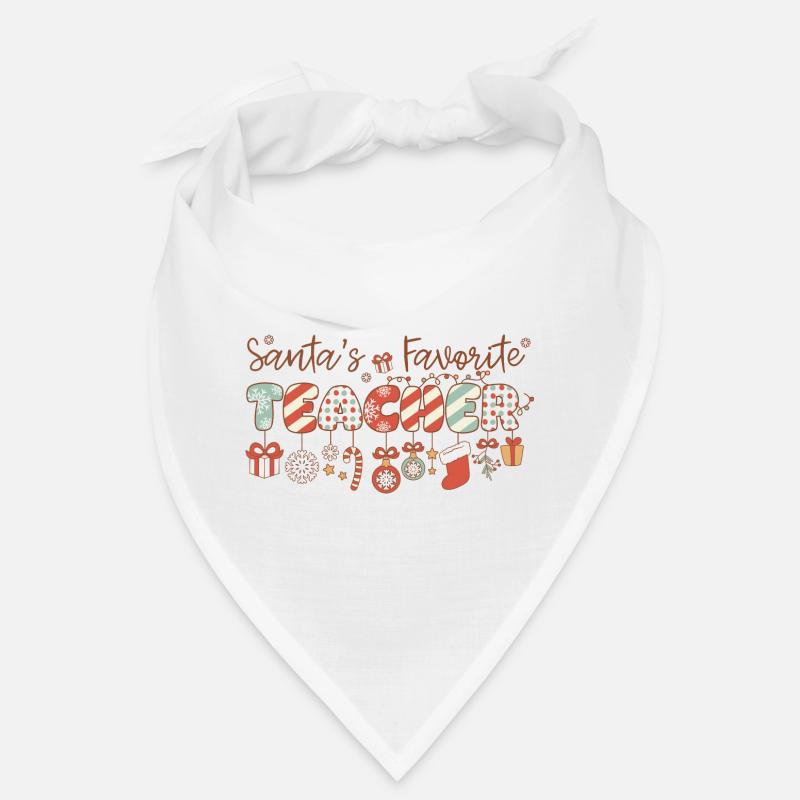 Retro Enseignant Préféré du Père Noël Bandana