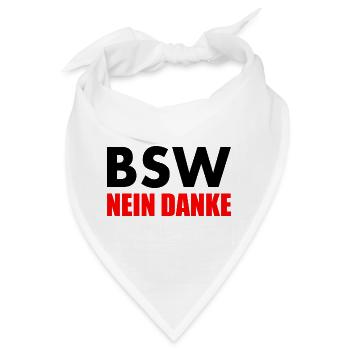 Bsw nein danke - Bandana - Weiß - Vorne