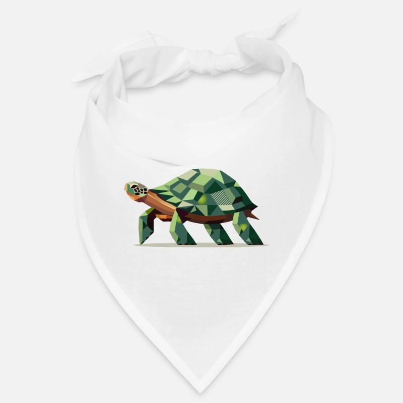 stilisierte Schildkröte im polygonalen Design Bandana
