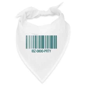 IBZ-0800-PRTY – Barcode Party Ticket - Bandana - Weiß - Vorne