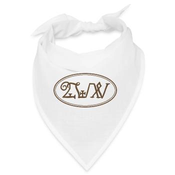 Ovale Tarot-Symbole - Bandana - Weiß - Vorne