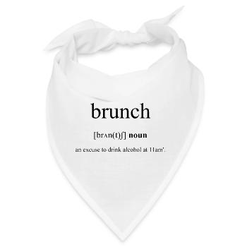 Brunch Definition Dictionary - Bandana - Weiß - Vorne