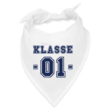 KLASSE 1 - Einschulung Erstklässler Schulanfang - Bandana - Weiß - Vorne
