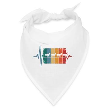 Esel Herzschlag - Bandana - Weiß - Vorne