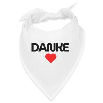 Herzhaftes Danke Design für Dankbarkeit - Bandana - Weiß - Vorne