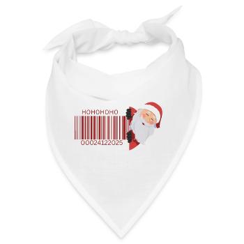 Barcodesanta Weihnachten - Bandana - Weiß - Vorne