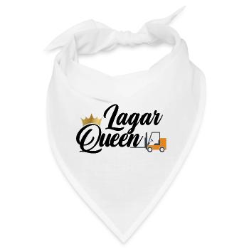 Lager Queen / Staplerfahrerin, Lagerist, Spedition - Bandana - Weiß - Vorne