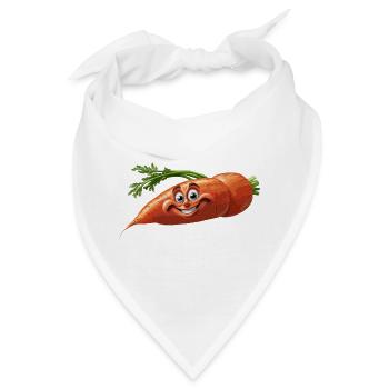 Karotte - Bandana - Weiß - Vorne