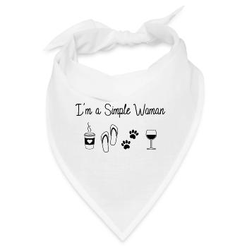 Simple Woman - Bandana - Weiß - Vorne