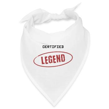 Zertifizierte Legende - Bandana - Weiß - Vorne