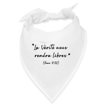 Die Wahrheit wird dich befreien, Johannes 8,32 - Bandana - Weiß - Vorne