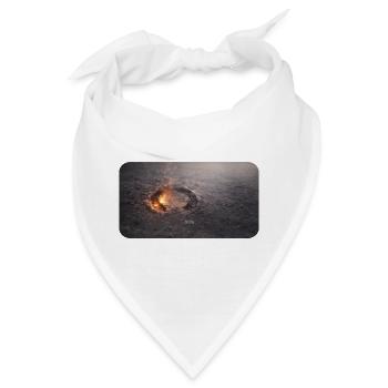 Hufspur im Ascheboden - Bandana - Weiß - Vorne