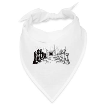 Schach Strategie – Endlose Perspektive - Bandana - Weiß - Vorne