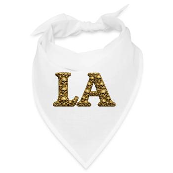 Goldene Schädel LA - Bandana - Weiß - Vorne