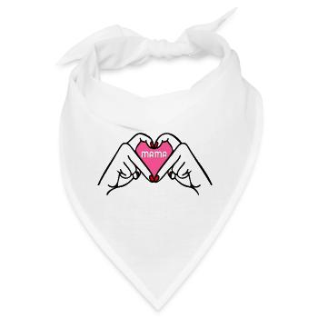 Muttertag Liebe Mama Handzeichen - Bandana - Weiß - Vorne