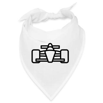 Rennwagen - Bandana - Weiß - Vorne
