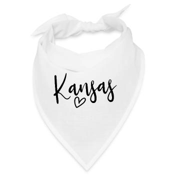 Kansas Heart Women's Love Kansas - Bandana - Weiß - Vorne