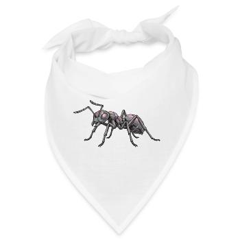 Futuristische Roboterameise Lila Pink Ameise - Bandana - Weiß - Vorne