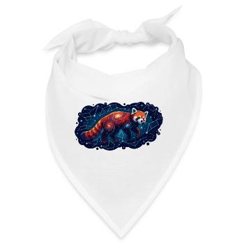Kosmischer Roter Panda Konstellation Sternbild - Bandana - Weiß - Vorne