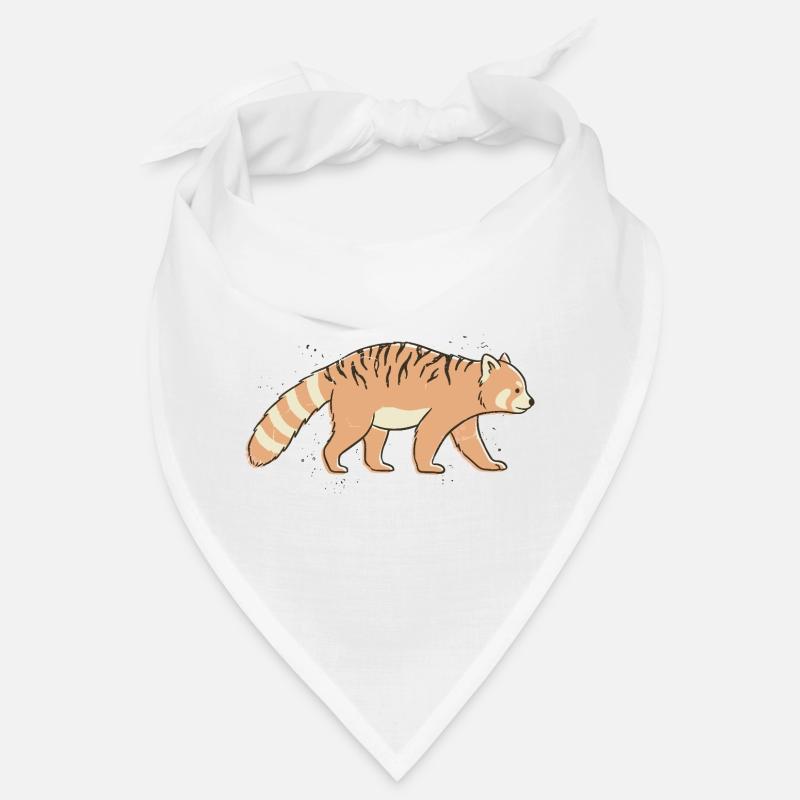 Red Tiger Striped Panda Bandana
