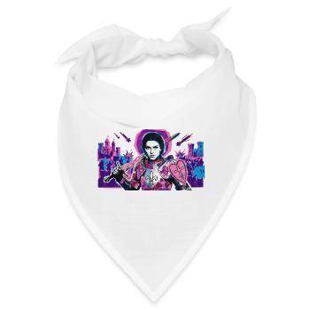 Neonritter mit Herzschild - Bandana - Weiß - Vorne