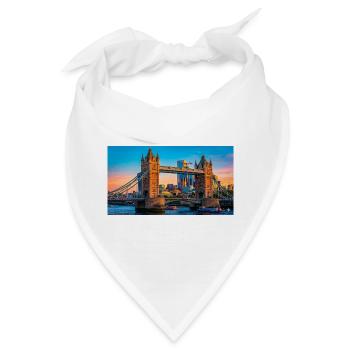 Tower Bridge Sonnenuntergang Druck - Bandana - Weiß - Vorne