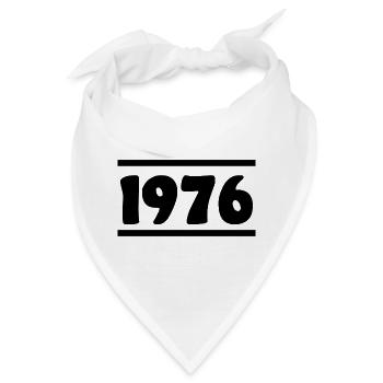 1976 Geburtstag 1976  - Bandana - Weiß - Vorne